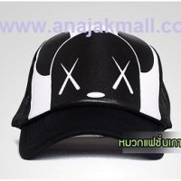 CapM12-01 หมวกแฟชั่นเกาหลี สีดำ-ขาว