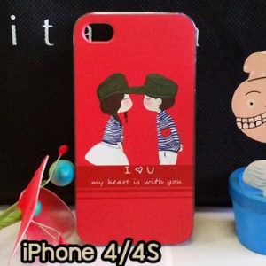 M734-06 เคสแข็ง iPhone 4S/4 ลาย Love You