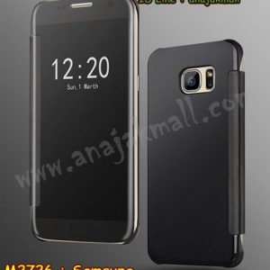 M2726-05 เคสฝาพับ Samsung Galaxy S6 เงากระจก สีดำ