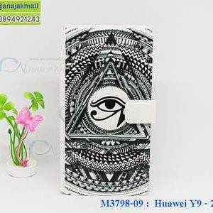 M3798-09 เคสฝาพับ Huawei Y9 2018 ลาย Black Eye