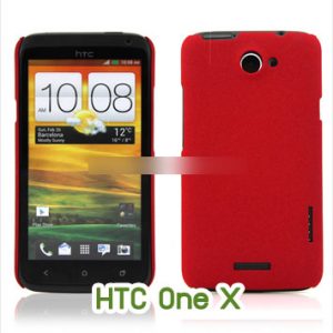 M377-01 เคสแข็งเนื้อทราย HTC ONe X/X+ สีแดง