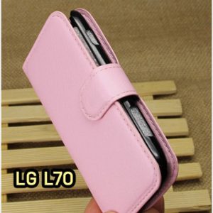 M1414-09 เคสฝาพับ LG L70 สีชมพู