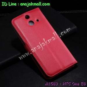 M1583-02 เคสฝาพับ HTC One E8 สีแดง