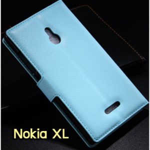 M1183-06 เคสหนังฝาพับ Nokia XL สีฟ้า