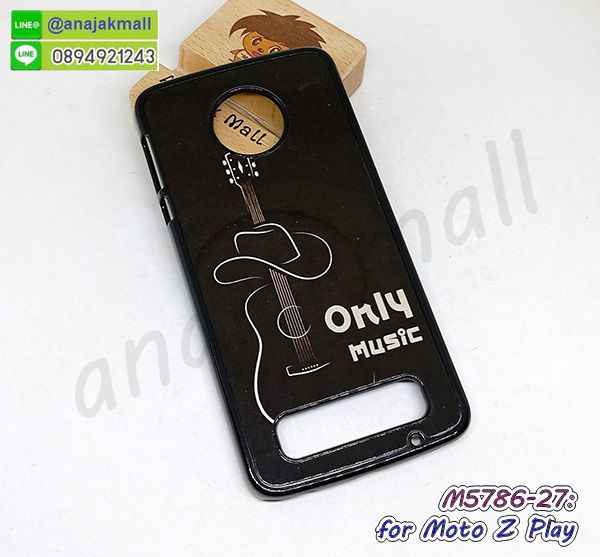 M5786-27 เคส Moto Z Play ลาย Music14 กรอบพลาสติกโมโต zplay