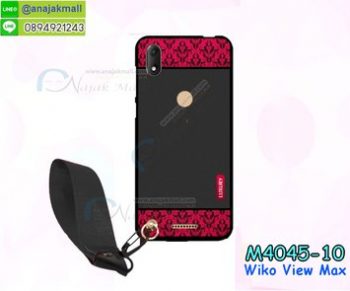 M4045-10 เคสยาง Wiko View Max ลาย Red Luxury พร้อมสายคล้องมือ