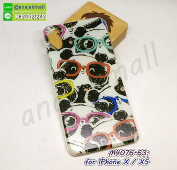 M4076-63 เคส iPhone x xs ลาย Panda1 กรอบแข็งไอโฟน x xs ลายการ์ตูน