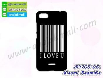 M4705-06 เคสแข็งดำ Xiaomi Redmi6a ลาย I Love U