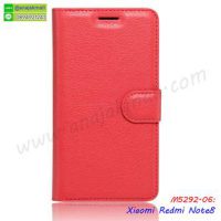 M5292-06 เคสหนังฝาพับ Xiaomi Redmi Note8 สีแดง