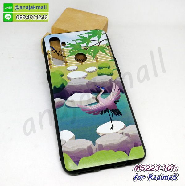 M5223-101 เคสยาง Realme5 ลาย Bird15 กรอบยางเรียวมี5 ลายการ์ตูน