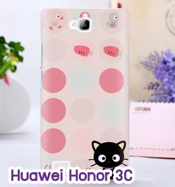 M755-10 เคสแข็ง Huawei Honor 3C ลาย Black Cat