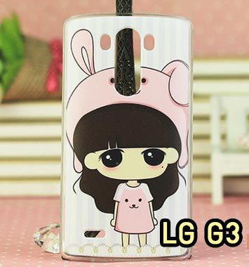 M804-02 เคสแข็ง LG G3 ลายสาวกระต่าย