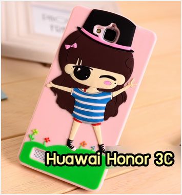 M866-03 เคสซิลิโคน Huawei Honor 3C ลาย Cream Rury