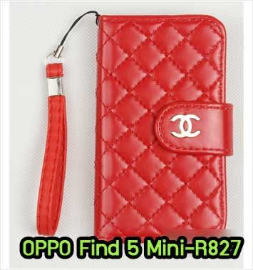 M857-03 เคสหนัง OPPO Find 5 Mini สีแดง