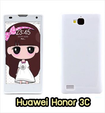 M889-05 เคสซิลิโคนฟิล์มสี Huawei Honor 3C สีขาว