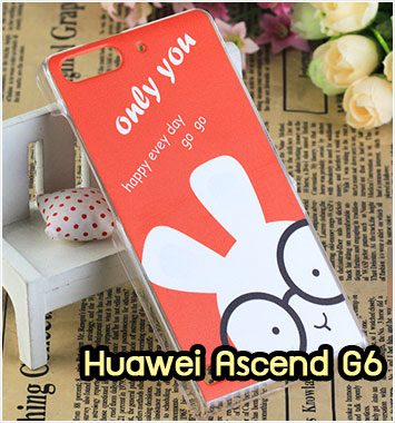 M958-01 เคสแข็ง Huawei Ascend G6 ลาย Red Rabbit