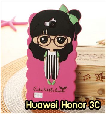 M754-03 เคสซิลิโคน Huawei Honor 3C หญิงเอี๊ยมดำ