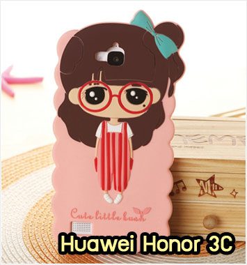 M754-04 เคสซิลิโคน Huawei Honor 3C หญิงเอี๊ยมแดง