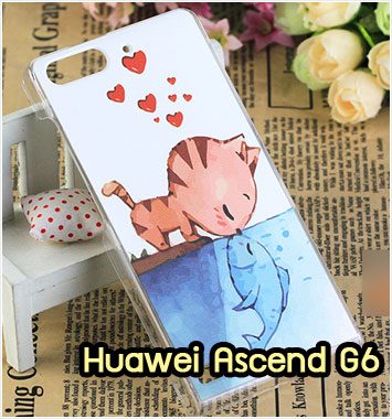 M958-07 เคสแข็ง Huawei Ascend G6 ลาย Cat & Fish