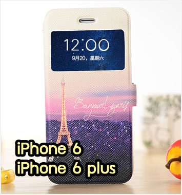 M1003-11 เคสฝาพับโชว์เบอร์ iPhone 6/6 plus ลาย Paris III