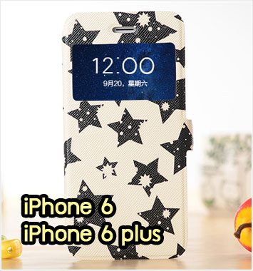 M1003-16 เคสฝาพับโชว์เบอร์ iPhone 6/6 plus ลาย Star