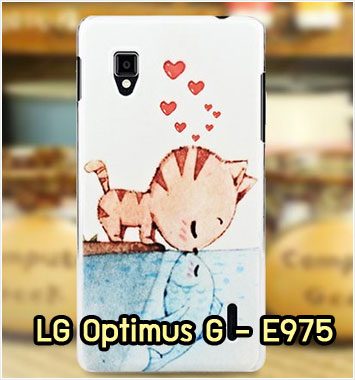 M1007-06 เคสแข็ง LG Optimus G – E975 ลาย Cat & Fish