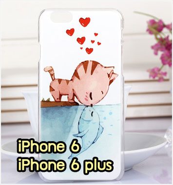 M1000-08 เคสแข็ง iPhone 6/6 plus ลาย Cat & Fish