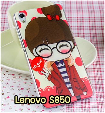 M1043-02 เคสแข็ง Lenovo S850 ลาย Hi Girl