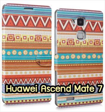 M1039-07 เคสฝาพับ Huawei Ascend Mate7 ลาย Graphic II