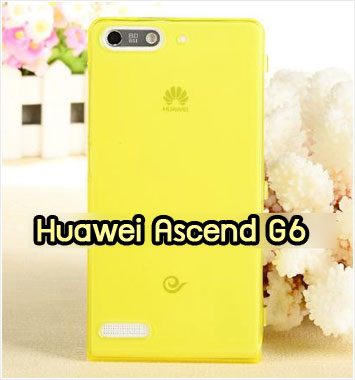 M1022-03 เคสฝาพับ Huawei Ascend G6 สีเหลือง