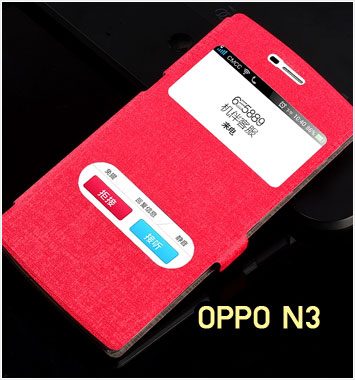 M1118-03 เคสโชว์เบอร์ OPPO N3 สีแดง