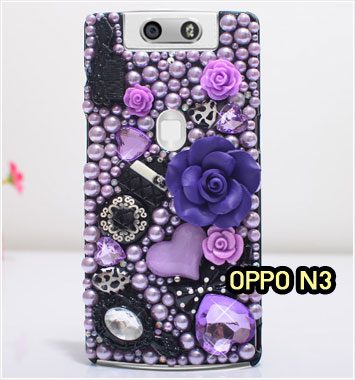 M1151-08 เคสประดับ OPPO N3 ลายกุหลาบม่วง