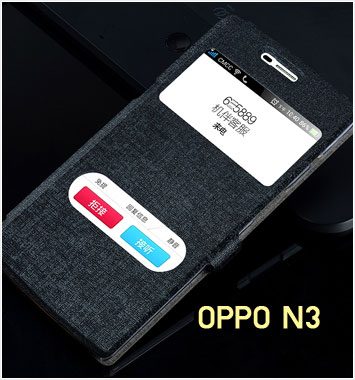 M1118-06 เคสโชว์เบอร์ OPPO N3 สีดำ