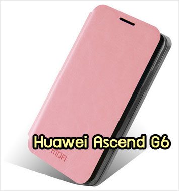 M1120-04 เคสหนังฝาพับ Huawei Ascend G6 สีชมพู