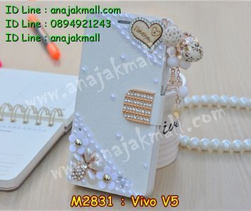 M2831-03 เคสฝาพับคริสตัล Vivo V5 ลาย Love III